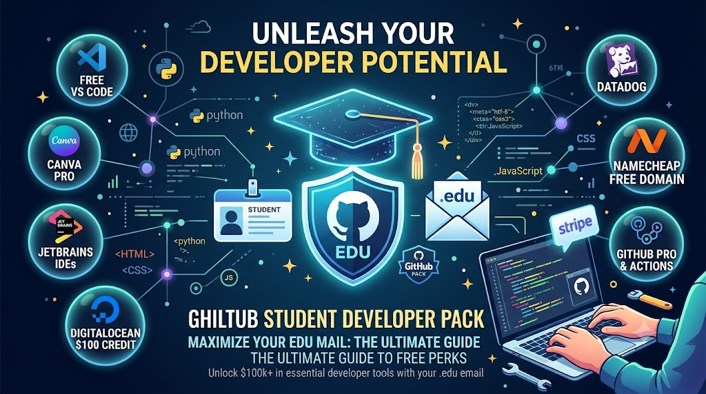How to Unlock $100K+ in Free Developer Perks with Edu Mail & GitHub Student Pack