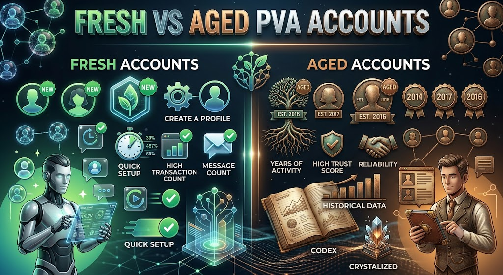 Fresh vs Aged PVA Accounts: The Ultimate Comparison for Marketers